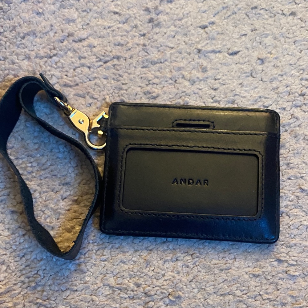 Black Leather card case the denner from andar